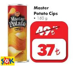 MASTER POTATO CİPS 160 G PATATES CİPSİ